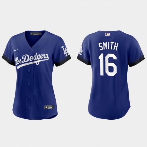 Los Angeles Los Angeles Dodgers #16 Will Smith Nike Women’s 2021 City Connect MLB Jersey Royal Womens->women mlb jersey->Women Jersey