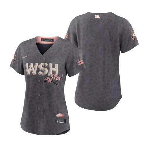 Washington Washington Nationals Blank Women’s Nike Gray 2022 City Connect Replica Jersey Womens->washington wizards->NBA Jersey