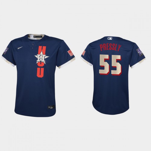 Houston Houston Astros #55 Ryan Pressly Youth 2021 Mlb All Star Game Navy Jersey Youth->youth mlb jersey->Youth Jersey