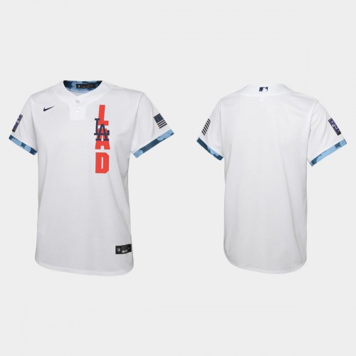 Los Angeles Los Angeles Dodgers Youth 2021 Mlb All Star Game White Jersey Youth->women nba jersey->Women Jersey