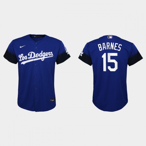 Los Angeles Los Angeles Dodgers #15 Austin Barnes Nike Youth 2021 City Connect MLB Jersey Royal Youth->los angeles dodgers->MLB Jersey