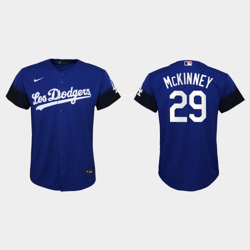 Los Angeles Los Angeles Dodgers #29 Billy Mckinney Nike Youth 2021 City Connect MLB Jersey Royal Youth->women mlb jersey->Women Jersey