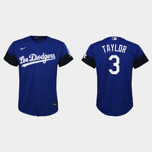 Los Angeles Los Angeles Dodgers #3 Chris Taylor Nike Youth 2021 City Connect MLB Jersey Royal Youth->los angeles dodgers->MLB Jersey