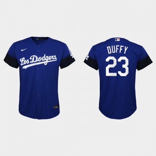 Los Angeles Los Angeles Dodgers #23 Danny Duffy Nike Youth 2021 City Connect MLB Jersey Royal Youth->los angeles dodgers->MLB Jersey