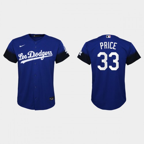 Los Angeles Los Angeles Dodgers #33 David Price Nike Youth 2021 City Connect MLB Jersey Royal Youth->youth mlb jersey->Youth Jersey