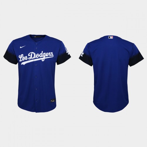 Los Angeles Los Angeles Dodgers Nike Youth 2021 City Connect MLB Jersey Royal Youth->los angeles lakers->NBA Jersey