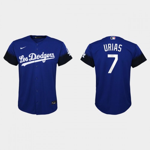 Los Angeles Los Angeles Dodgers #7 Julio Urias Nike Youth 2021 City Connect MLB Jersey Royal Youth->youth mlb jersey->Youth Jersey