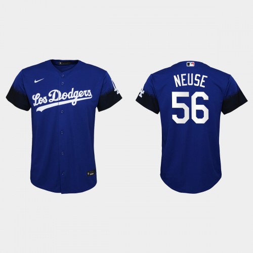 Los Angeles Los Angeles Dodgers #56 Sheldon Neuse Nike Youth 2021 City Connect MLB Jersey Royal Youth->youth mlb jersey->Youth Jersey