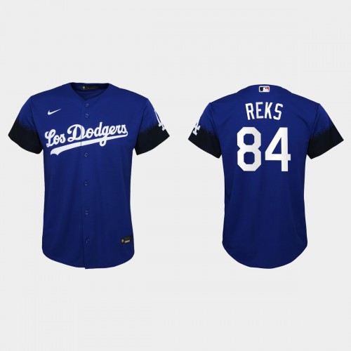 Los Angeles Los Angeles Dodgers #84 Zach Reks Nike Youth 2021 City Connect MLB Jersey Royal Youth->los angeles dodgers->MLB Jersey