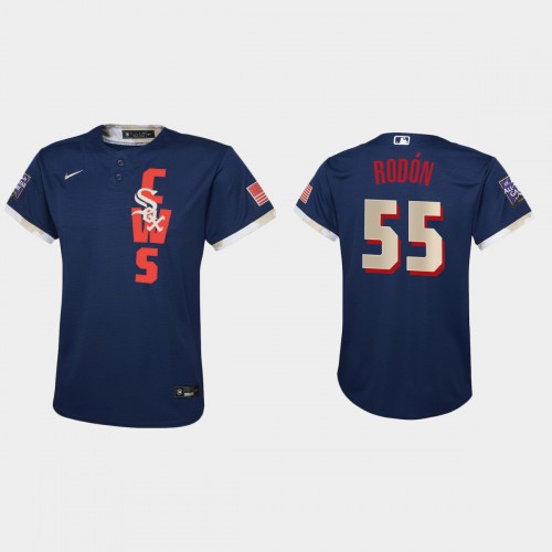 Chicago Chicago White Sox #55 Carlos Rodon Youth 2021 Mlb All Star Game Navy Jersey Youth->chicago white sox->MLB Jersey