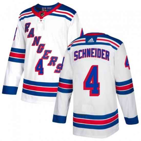 Braden Schneider New York Rangers Men's Adidas Authentic White Jersey->new york rangers->NHL Jersey