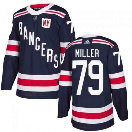 Men New York Rangers KAndre Miller  Adidas Authentic Navy Stitched NHL Jersey->new york rangers->NHL Jersey