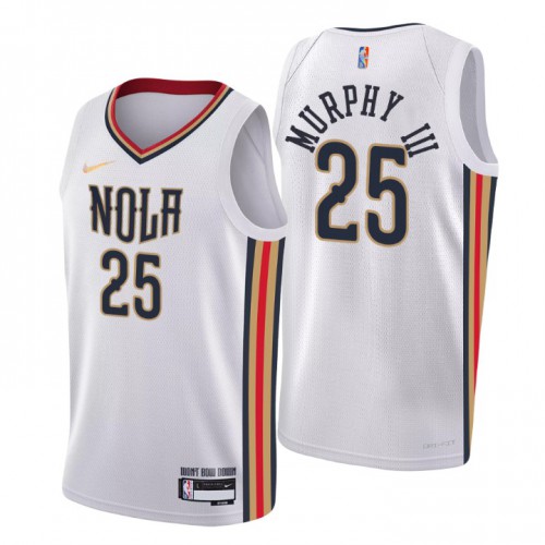 New Orleans New Orleans Pelicans #25 Trey Murphy III Men’s Nike White 2021/22 Swingman NBA Jersey – City Edition Men’s->youth nba jersey->Youth Jersey
