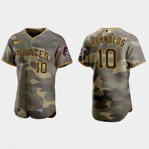 Pittsburgh Pittsburgh Pirates #10 Bryan Reynolds Men’s Nike 2021 Armed Forces Day Authentic MLB Jersey -Camo Men’s->pittsburgh pirates->MLB Jersey