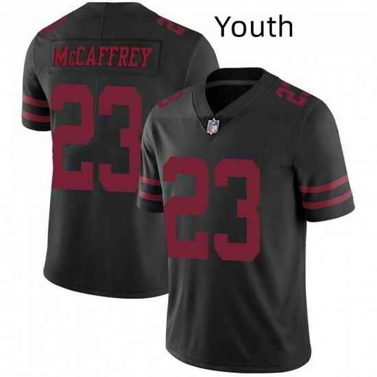 Youth NFL San Francisco 49ers #23 Christian McCaffrey Black Vapor Untouchable Limited Stitched Jersey->youth nfl jersey->Youth Jersey