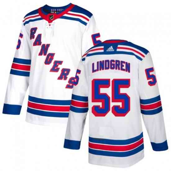 Ryan Lindgren New York Rangers Men's Adidas Authentic White Jersey->new york rangers->NHL Jersey