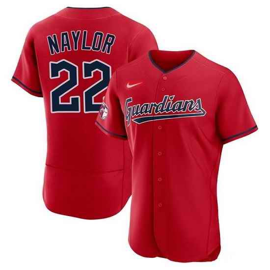 Men Cleveland Guardians #22 Josh Naylor White Flex Base Stitched Jersey->boston red sox->MLB Jersey