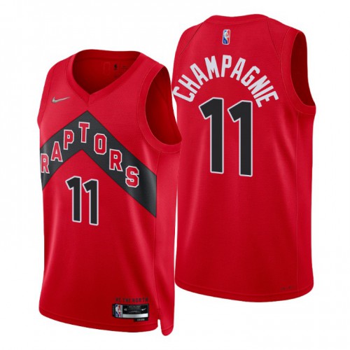 Nike Toronto Raptors #11 Justin Champagnie Red Men’s 2021-22 NBA 75th Anniversary Diamond Swingman Jersey – Icon Edition Men’s->toronto raptors->NBA Jersey