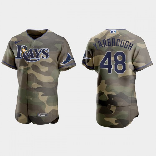 Tampa Bay Tampa Bay Rays #48 Ryan Yarbrough Men’s Nike 2021 Armed Forces Day Authentic MLB Jersey -Camo Men’s->tampa bay rays->MLB Jersey