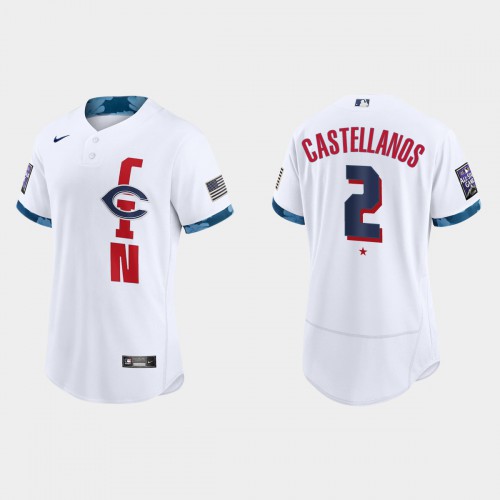 Cincinnati Cincinnati Reds #2 Nick Castellanos 2021 Mlb All Star Game Authentic White Jersey Men’s