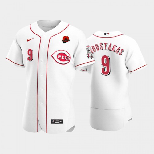 Cincinnati Cincinnati Reds #9 Mike Moustakas Men’s Nike Authentic 2021 Memorial Day MLB Jersey – White Men’s->cincinnati reds->MLB Jersey