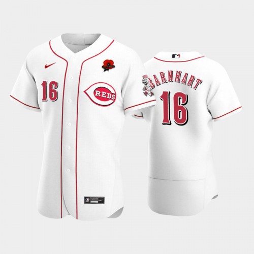 Cincinnati Cincinnati Reds #16 Tucker Barnhart Men’s Nike Authentic 2021 Memorial Day MLB Jersey – White Men’s->cincinnati reds->MLB Jersey