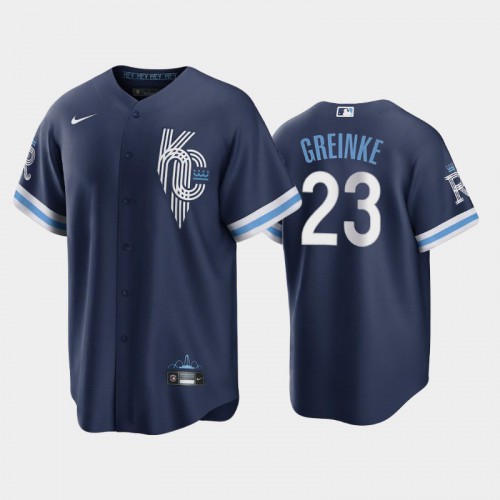 Kansas City Kansas City Royals #23 Zack Greinke Men’s Nike Game Replica 2022 City Connect Navy Jersey Men’s->kansas city royals->MLB Jersey