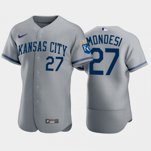 Kansas City Kansas City Royals #27 Adalberto Mondesi Men’s Nike 2022 Authentic Gray Jersey Men’s->kansas city royals->MLB Jersey