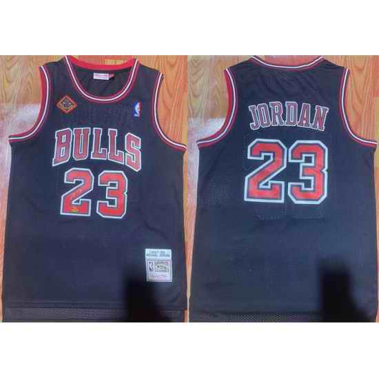 Men Chicago Bulls #23 Michael Jordan Black 1997 98 Stitched Jersey->chicago bulls->NBA Jersey