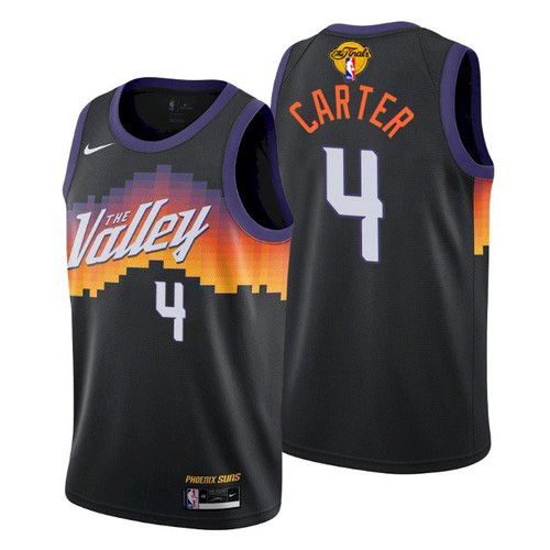 Nike Phoenix Suns #4 Jevon Carter Men’s 2021 NBA Finals Bound City Edition Jersey Black Men’s->phoenix suns->NBA Jersey
