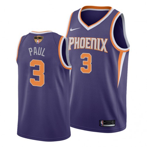 Nike Phoenix Suns #3 Chris Paul Men’s 2021 NBA Finals Bound Swingman Icon Edition Jersey Purple Men’s->phoenix suns->NBA Jersey