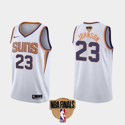 Nike Phoenix Suns #23 Cameron Johnson Men’s 2021 NBA Finals Bound Swingman Association Edition Jersey White Men’s->phoenix suns->NBA Jersey