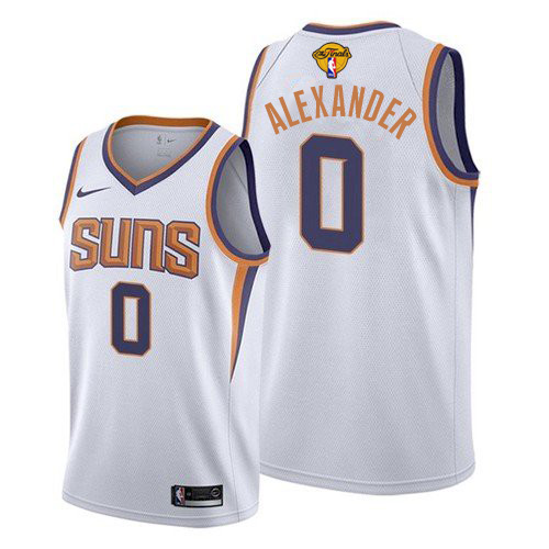Nike Phoenix Suns #0 Ty-Shon Alexander Men’s 2021 NBA Finals Bound Swingman Association Edition Jersey White Men’s->youth nba jersey->Youth Jersey