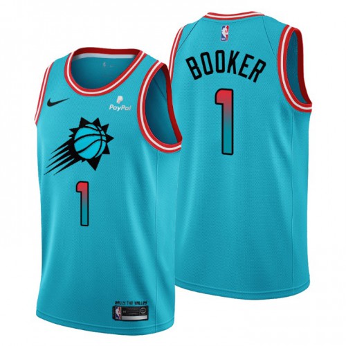 Nike Phoenix Suns #1 Devin Booker Men’s 2022-23 City Edition NBA Jersey – Cherry Blossom Blue Men’s->phoenix suns->NBA Jersey