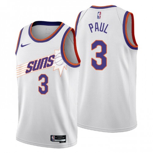 Nike Phoenix Suns #3 Chris Paul Men’s 2022-23 City Edition NBA Jersey – Cherry Blossom White Men’s->phoenix suns->NBA Jersey