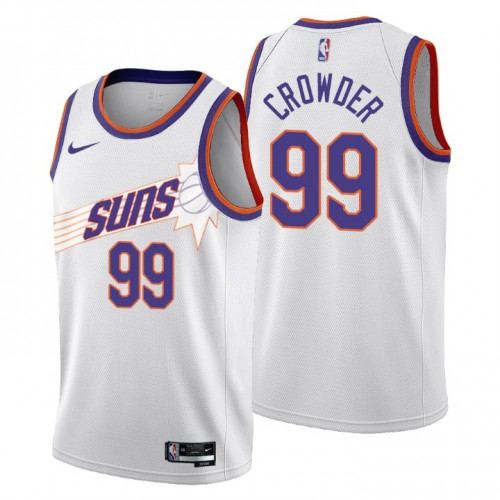 Nike Phoenix Suns #99 Jae Crowder Men’s 2022-23 City Edition NBA Jersey – Cherry Blossom White Men’s->phoenix suns->NBA Jersey