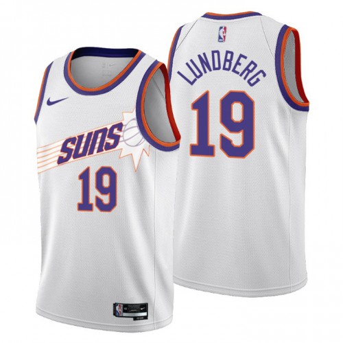 Nike Phoenix Suns #19 Gabriel Lundberg Men’s 2022-23 City Edition NBA Jersey – Cherry Blossom White Men’s->phoenix suns->NBA Jersey