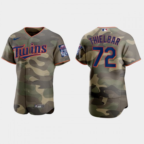 Minnesota Minnesota Twins #72 Caleb Thielbar Men’s Nike 2021 Armed Forces Day Authentic MLB Jersey -Camo Men’s->minnesota twins->MLB Jersey