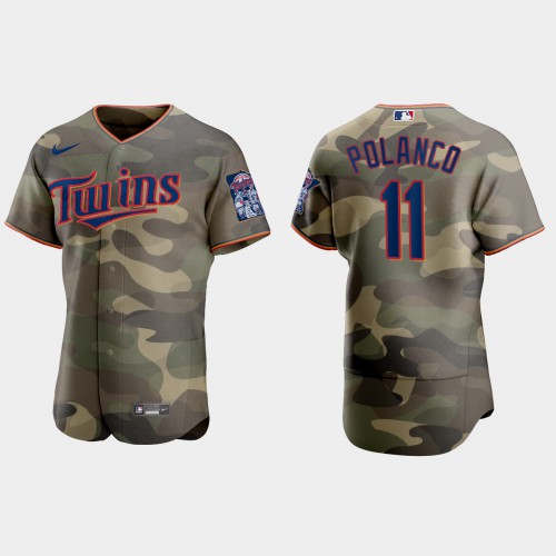Minnesota Minnesota Twins #11 Jorge Polanco Men’s Nike 2021 Armed Forces Day Authentic MLB Jersey -Camo Men’s->minnesota twins->MLB Jersey
