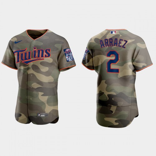 Minnesota Minnesota Twins #2 Luis Arraez Men’s Nike 2021 Armed Forces Day Authentic MLB Jersey -Camo Men’s->minnesota twins->MLB Jersey