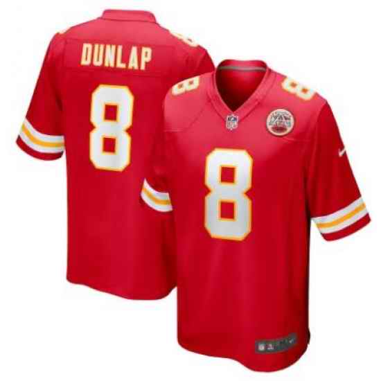 Men Nike Carlos Dunlap Red Kansas City Chiefs #8??Home Stitched Jersey->kansas city chiefs->NFL Jersey