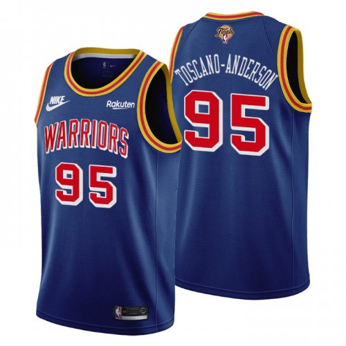 Golden State Golden State Warriors #95 Juan Toscano-Anderson Men’s Nike Releases Classic Edition 2022 NBA Finals 75th Anniversary Jersey Blue Men’s->youth nba jersey->Youth Jersey
