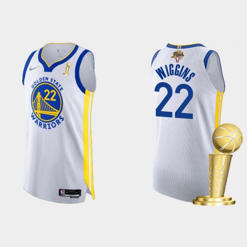 Golden State Golden State Warriors #22 Andrew Wiggins Men’s Nike White 2021-22 NBA Finals Champions Authentic Jersey Men’s->golden state warriors->NBA Jersey