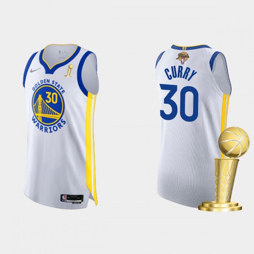 Golden State Golden State Warriors #30 Stephen Curry Men’s Nike White 2021-22 NBA Finals Champions Authentic Jersey Men’s->golden state warriors->NBA Jersey