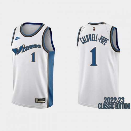 Washington Washington Wizards #1 Kentavious Caldwell-Pope White Men’s Nike NBA 2022-23 Classic Edition Jersey Men’s->women mlb jersey->Women Jersey