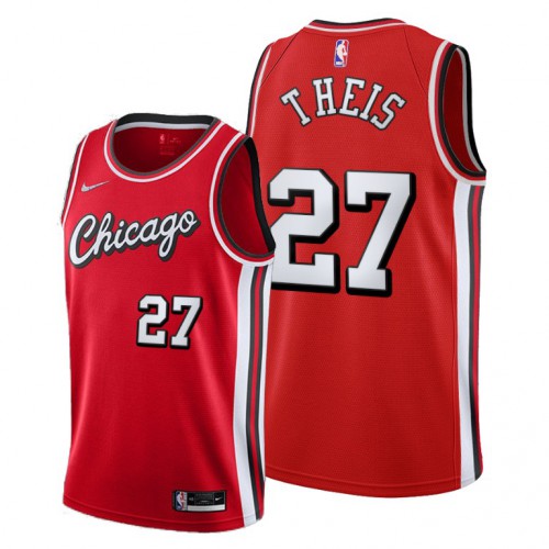 Chicago Chicago Bulls #27 Daniel Theis Women’s 2021-22 City Edition Red NBA Jersey Womens->women nba jersey->Women Jersey