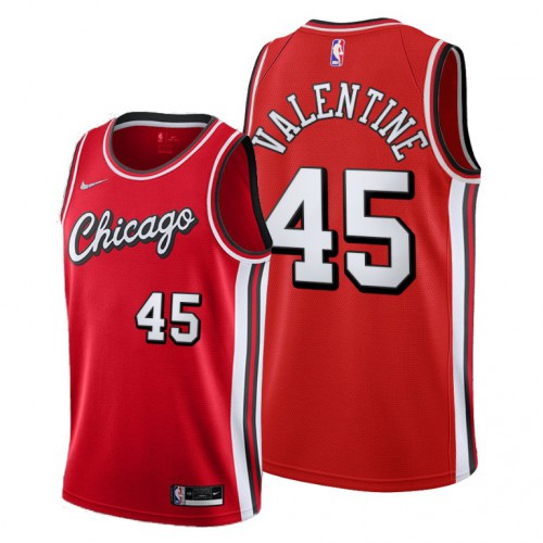 Chicago Chicago Bulls #45 Denzel Valentine Women’s 2021-22 City Edition Red NBA Jersey Womens->youth nba jersey->Youth Jersey