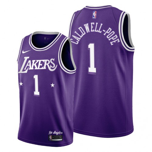 Los Angeles Los Angeles Lakers #1 Kentavious Caldwell-Pope Women’s 2021-22 City Edition Purple NBA Jersey Womens->youth nba jersey->Youth Jersey