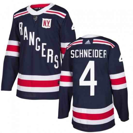 Braden Schneider New York Rangers Men's Adidas Authentic Navy Blue 2018 Winter Classic Home Jersey->new york rangers->NHL Jersey