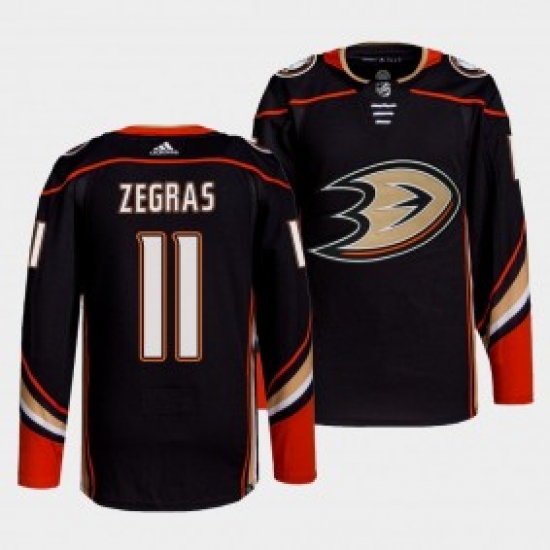 Adidas Men's Anaheim Ducks #11 Trevor Zegras Black Home Authentic Stitched NHL Jersey->anaheim ducks->NHL Jersey